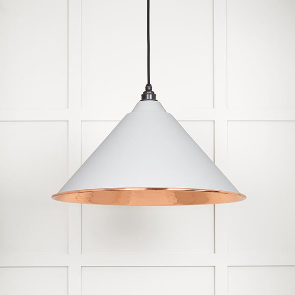 From The Anvil - Hockley Pendant in Flock - Hammered Copper - 49503F - Choice Handles