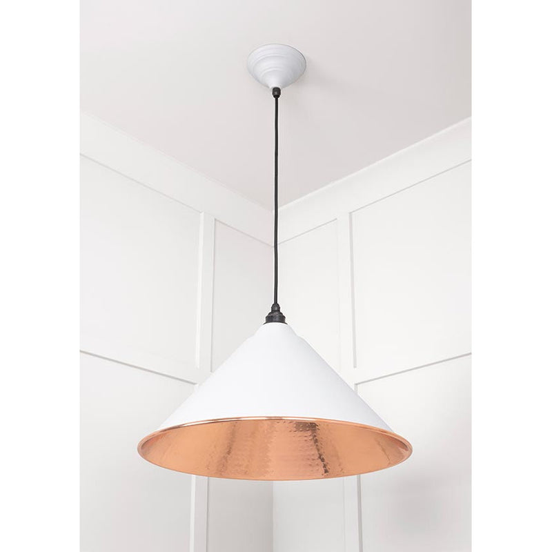 From The Anvil - Hockley Pendant in Flock - Hammered Copper - 49503F - Choice Handles