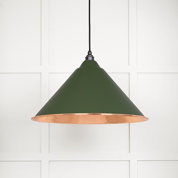 From The Anvil - Hockley Pendant in Heath - Hammered Copper - 49503H - Choice Handles