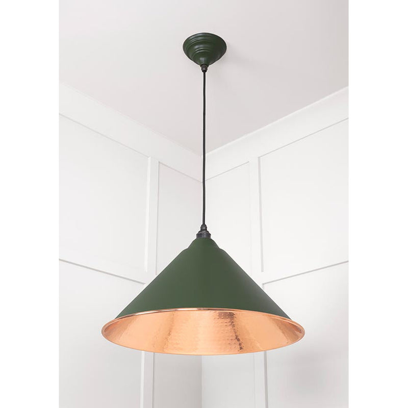 From The Anvil - Hockley Pendant in Heath - Hammered Copper - 49503H - Choice Handles