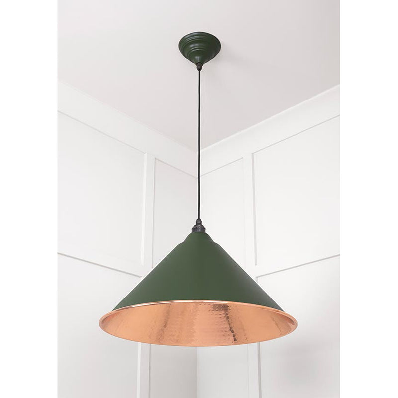 From The Anvil - Hockley Pendant in Heath - Hammered Copper - 49503H - Choice Handles