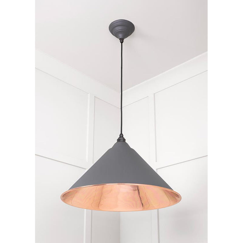 From The Anvil - Hockley Pendant in Bluff - Smooth Copper - 49503SBL - Choice Handles