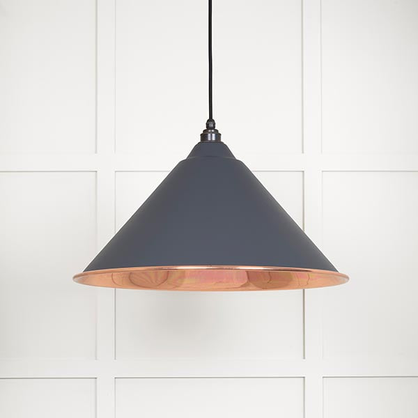 From The Anvil - Hockley Pendant in Slate - Smooth Copper - 49503SSL - Choice Handles