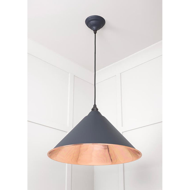 From The Anvil - Hockley Pendant in Slate - Smooth Copper - 49503SSL - Choice Handles