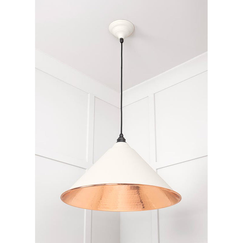 From The Anvil - Hockley Pendant in Teasel - Hammered Copper - 49503TE - Choice Handles