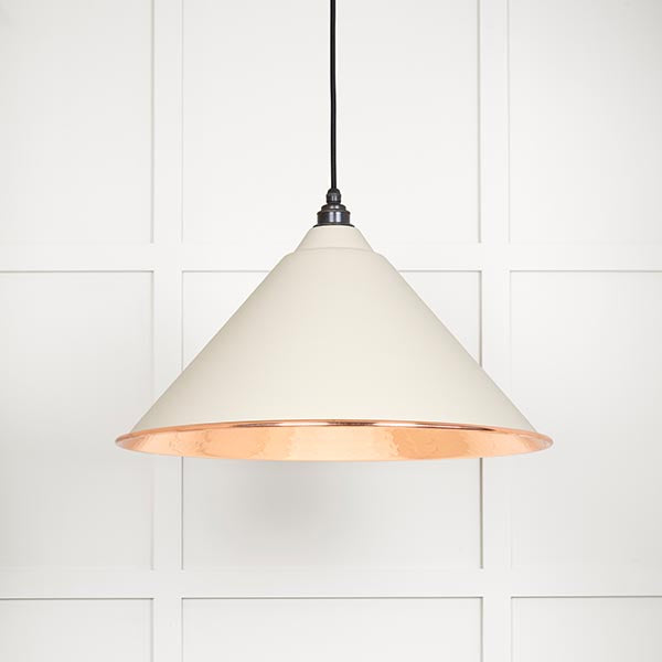 From The Anvil - Hockley Pendant in Teasel - Hammered Copper - 49503TE - Choice Handles