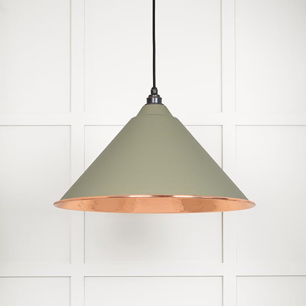 From The Anvil - Hockley Pendant in Tump - Hammered Copper - 49503TU - Choice Handles