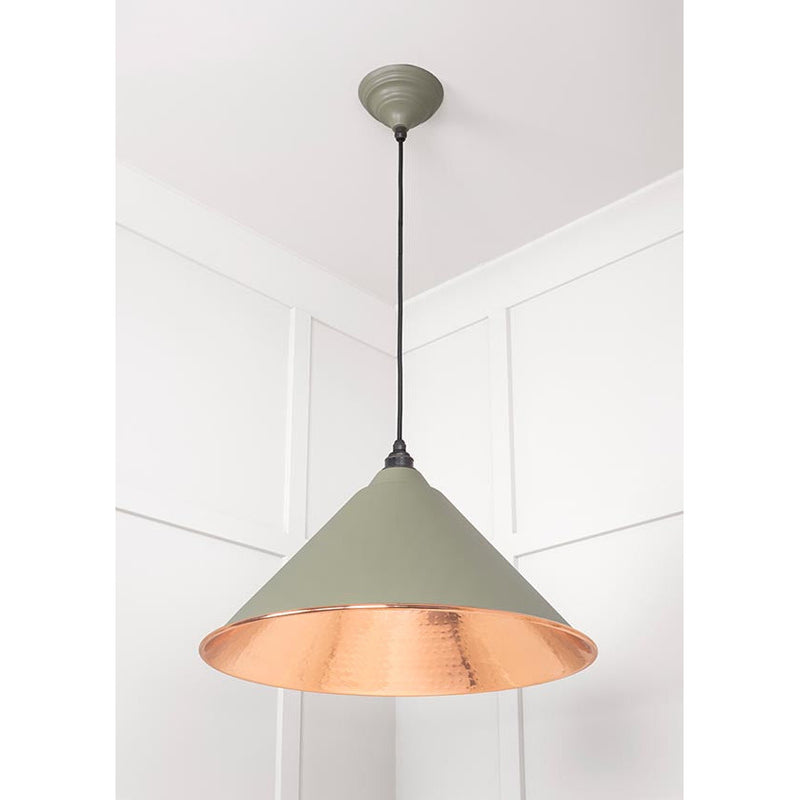 From The Anvil - Hockley Pendant in Tump - Hammered Copper - 49503TU - Choice Handles