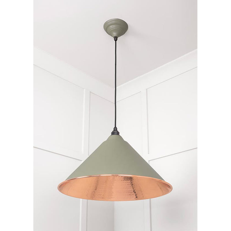 From The Anvil - Hockley Pendant in Tump - Hammered Copper - 49503TU - Choice Handles