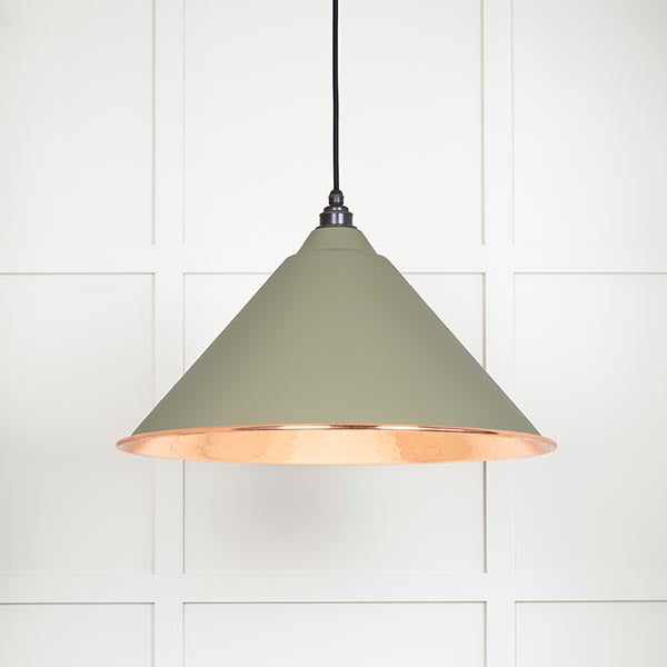 From The Anvil - Hockley Pendant in Tump - Hammered Copper - 49503TU - Choice Handles