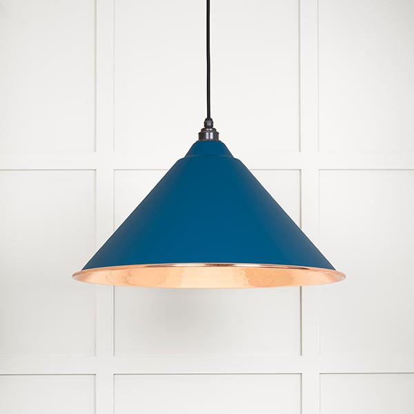 From The Anvil - Hockley Pendant in Upstream - Hammered Copper - 49503U - Choice Handles