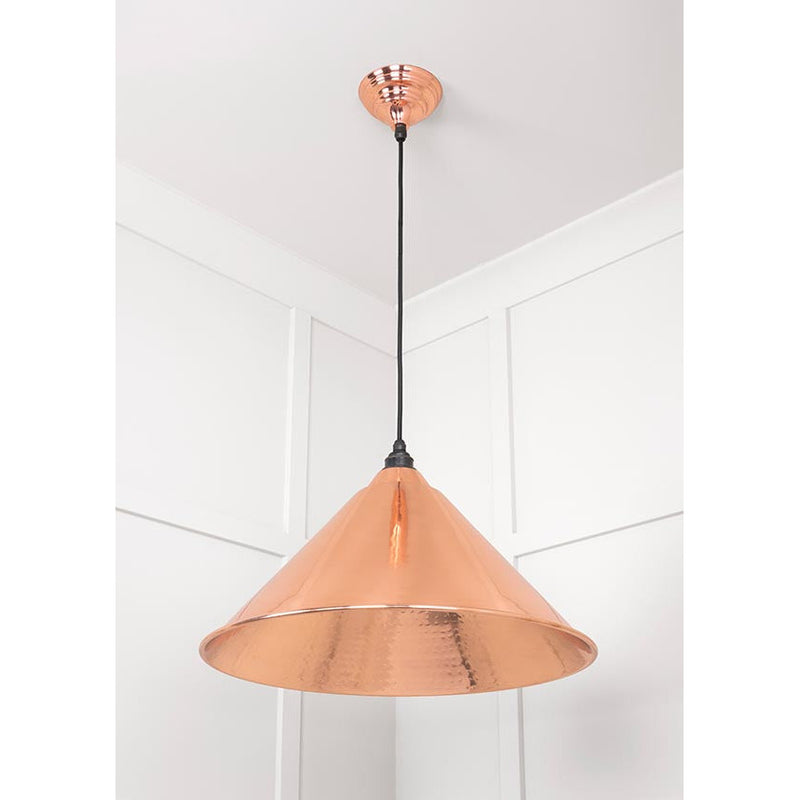 From The Anvil - Hockley Pendant - Hammered Copper - 49503 - Choice Handles