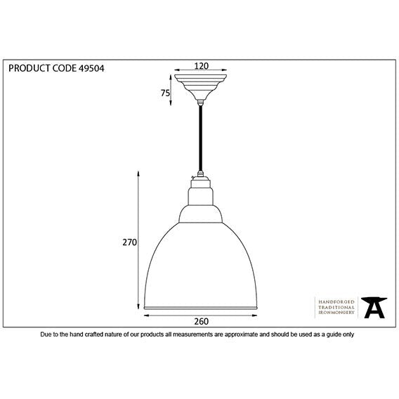 From The Anvil - Brindley Pendant - Smooth Nickel - 49504 - Choice Handles