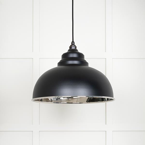 From The Anvil - Harborne Pendant in Elan Black - Smooth Nickel - 49505EB - Choice Handles