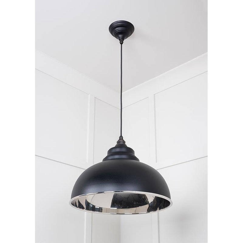 From The Anvil - Harborne Pendant in Elan Black - Smooth Nickel - 49505EB - Choice Handles