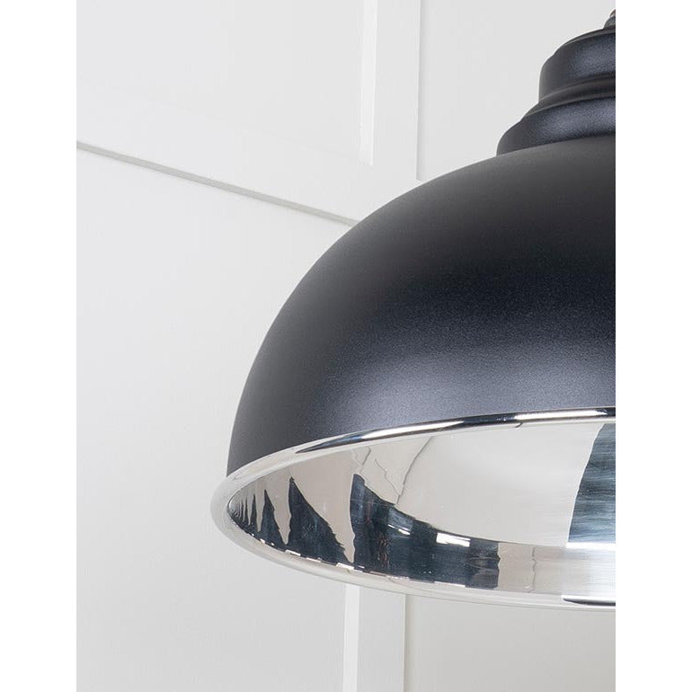 From The Anvil - Harborne Pendant in Elan Black - Smooth Nickel - 49505EB - Choice Handles