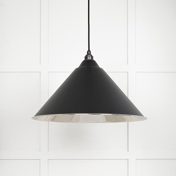 From The Anvil - Hockley Pendant in Elan Black - Smooth Nickel - 49506EB - Choice Handles