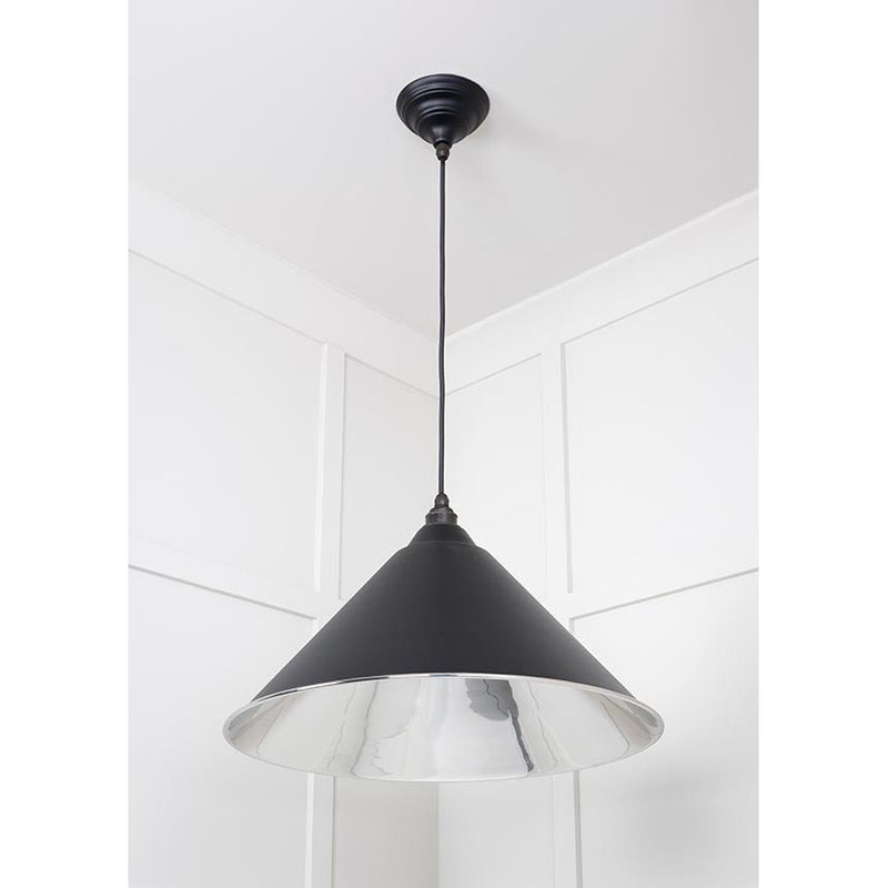 From The Anvil - Hockley Pendant in Elan Black - Smooth Nickel - 49506EB - Choice Handles