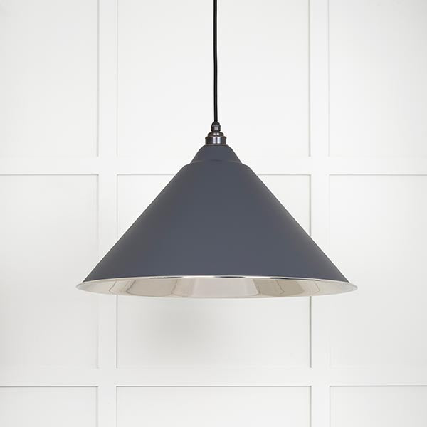 From The Anvil - Hockley Pendant in Slate - Smooth Nickel - 49506SL - Choice Handles