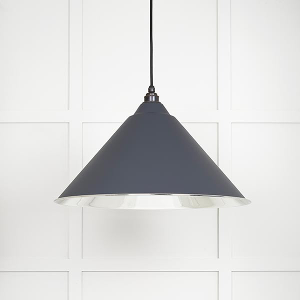 From The Anvil - Hockley Pendant in Slate - Smooth Nickel - 49506SL - Choice Handles