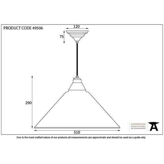 From The Anvil - Hockley Pendant - Smooth Nickel - 49506 - Choice Handles