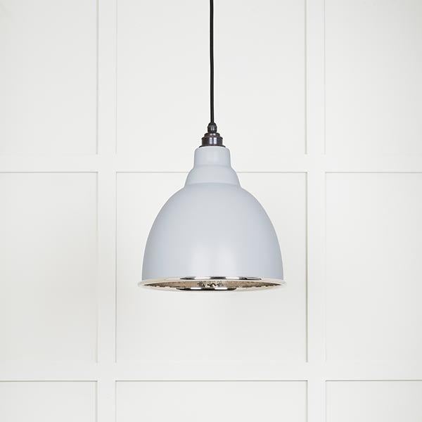 From The Anvil - Brindley Pendant in Birch - Hammered Nickel - 49511BI - Choice Handles