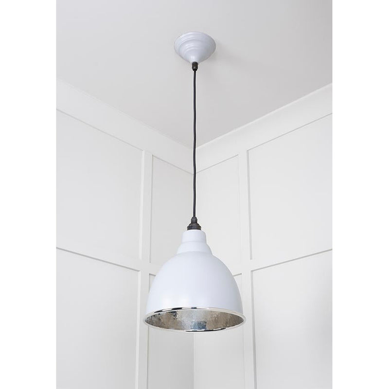 From The Anvil - Brindley Pendant in Birch - Hammered Nickel - 49511BI - Choice Handles