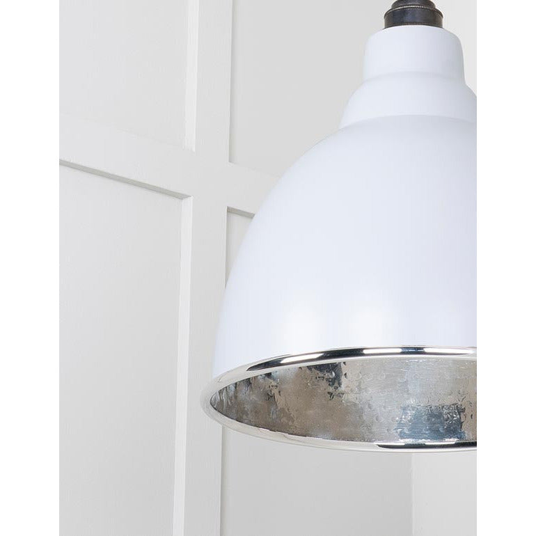 From The Anvil - Brindley Pendant in Birch - Hammered Nickel - 49511BI - Choice Handles