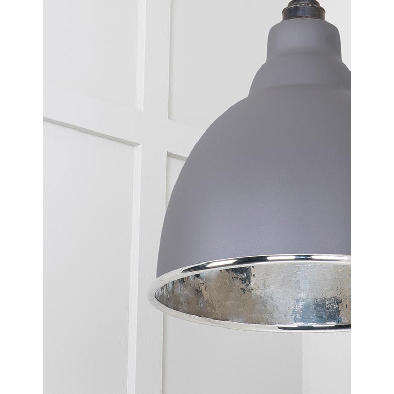 From The Anvil - Brindley Pendant in Bluff - Hammered Nickel - 49511BL - Choice Handles