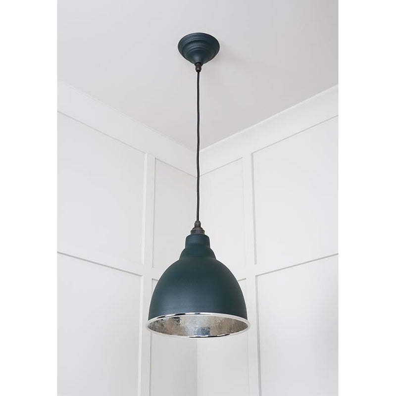 From The Anvil - Brindley Pendant in Dingle - Hammered Nickel - 49511DI - Choice Handles