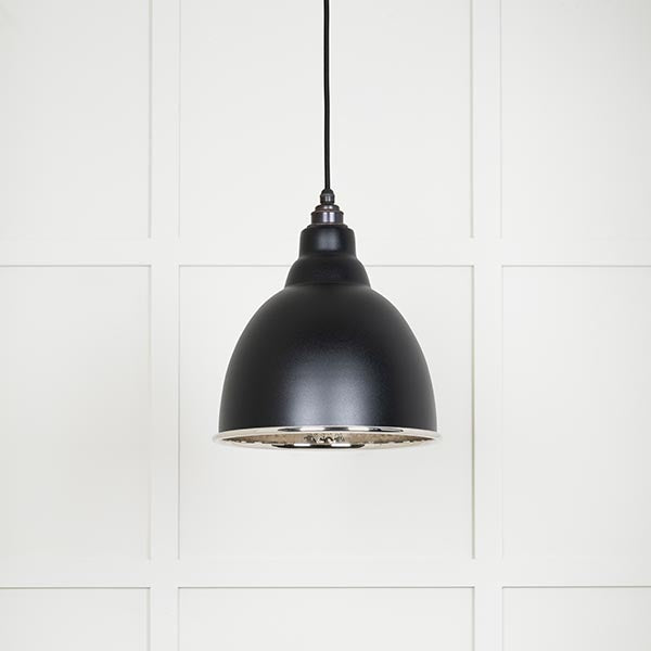 From The Anvil - Brindley Pendant in Elan Black - Hammered Nickel - 49511EB - Choice Handles