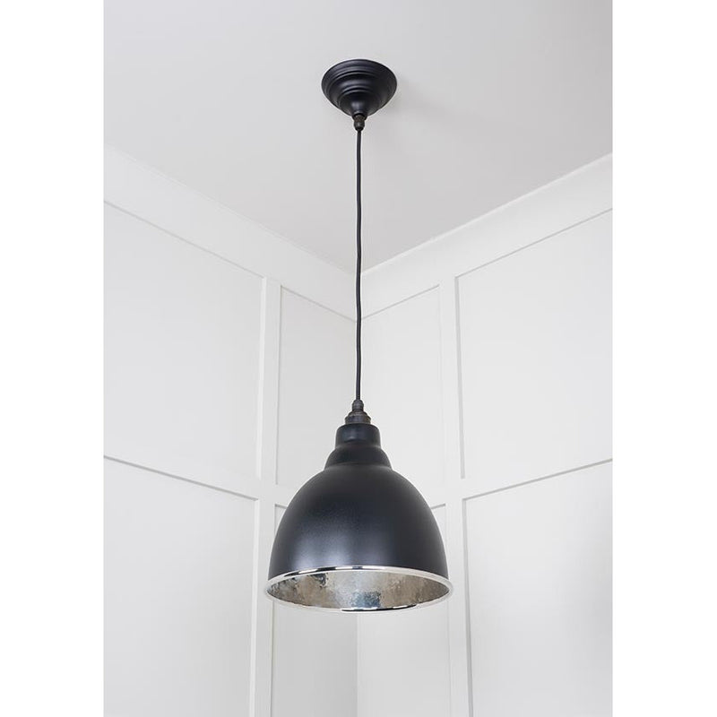 From The Anvil - Brindley Pendant in Elan Black - Hammered Nickel - 49511EB - Choice Handles