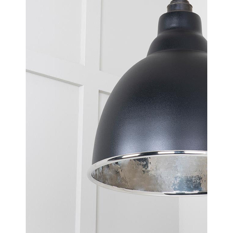 From The Anvil - Brindley Pendant in Elan Black - Hammered Nickel - 49511EB - Choice Handles