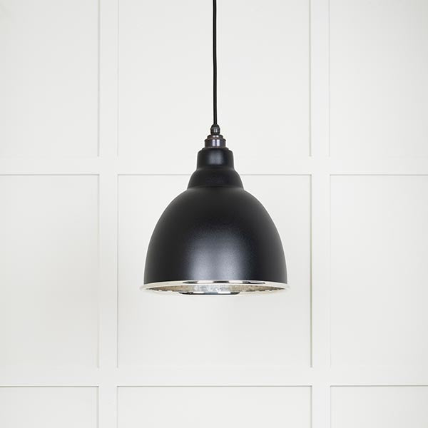 From The Anvil - Brindley Pendant in Elan Black - Hammered Nickel - 49511EB - Choice Handles