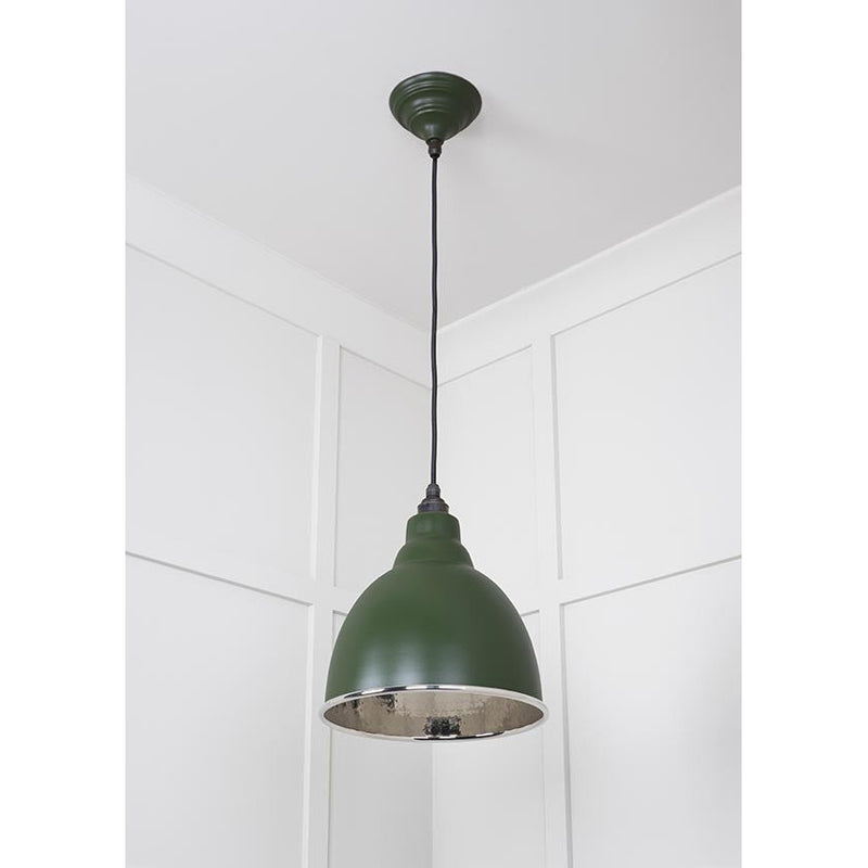 From The Anvil - Brindley Pendant in Heath - Hammered Nickel - 49511H - Choice Handles