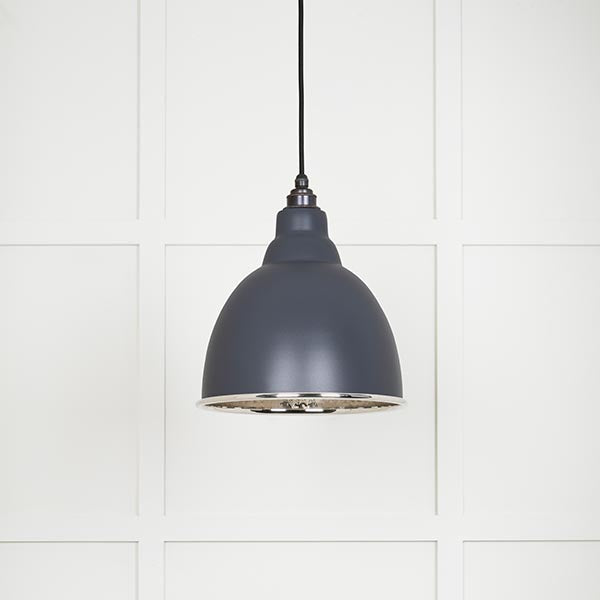 From The Anvil - Brindley Pendant in Slate - Hammered Nickel - 49511SL - Choice Handles