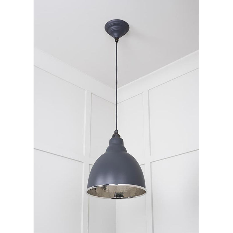 From The Anvil - Brindley Pendant in Slate - Hammered Nickel - 49511SL - Choice Handles