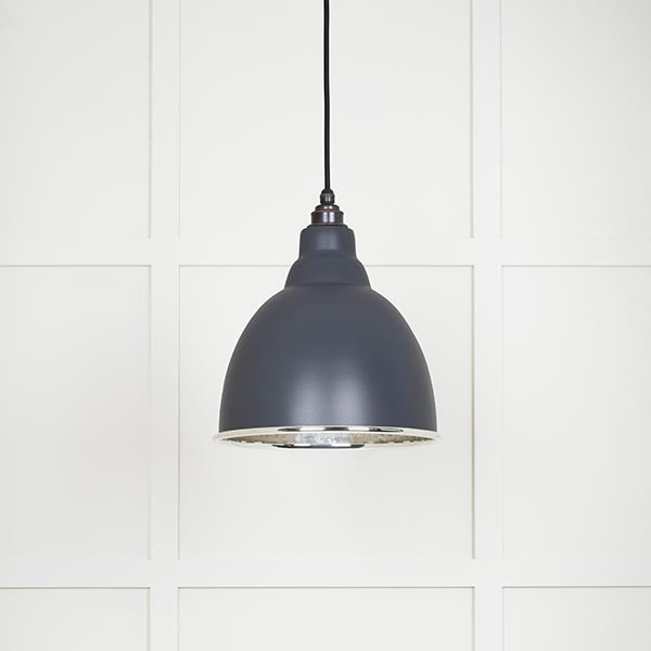 From The Anvil - Brindley Pendant in Slate - Hammered Nickel - 49511SL - Choice Handles