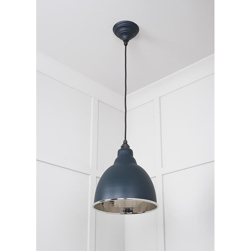 From The Anvil - Brindley Pendant in Soot - Hammered Nickel - 49511SO - Choice Handles