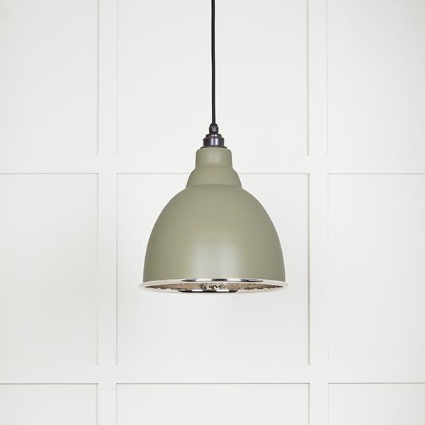 From The Anvil - Brindley Pendant in Tump - Hammered Nickel - 49511TU - Choice Handles