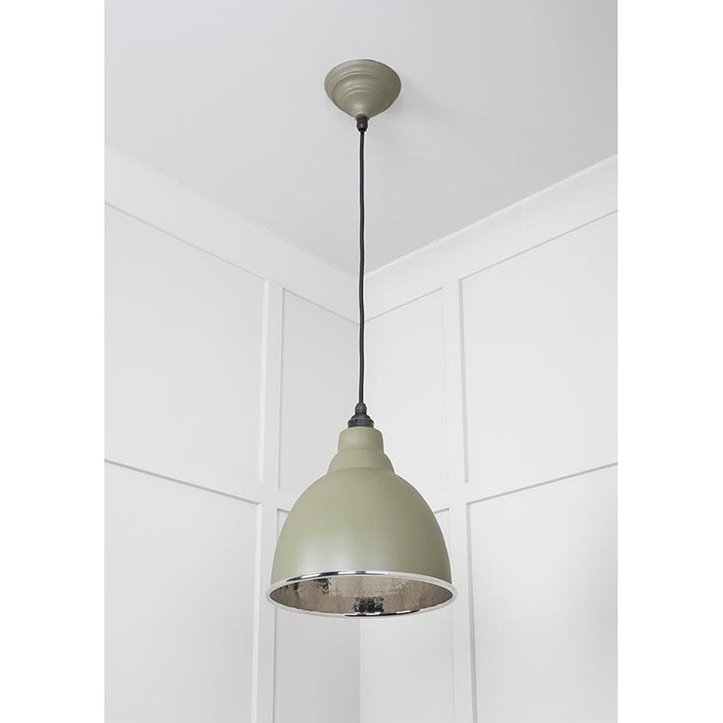 From The Anvil - Brindley Pendant in Tump - Hammered Nickel - 49511TU - Choice Handles