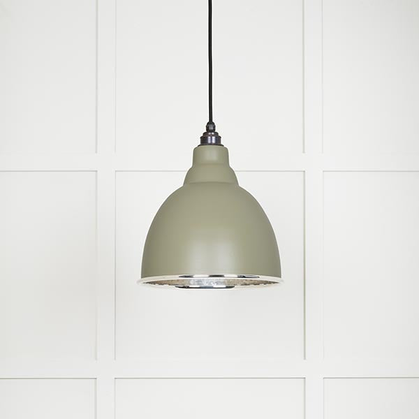 From The Anvil - Brindley Pendant in Tump - Hammered Nickel - 49511TU - Choice Handles