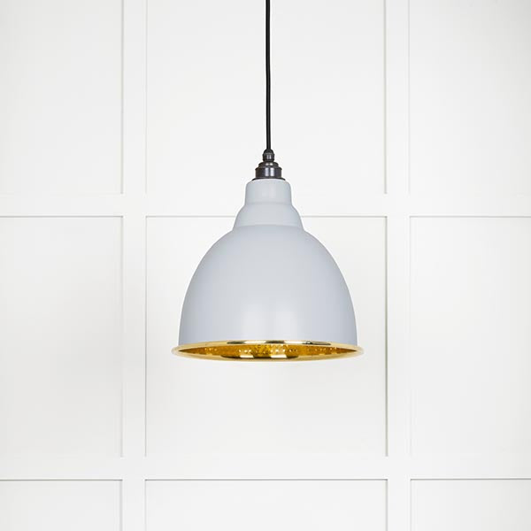 From The Anvil - Brindley Pendant in Birch - Hammered Brass - 49517BI - Choice Handles