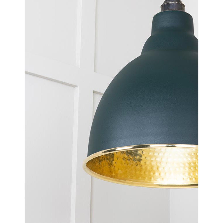 From The Anvil - Brindley Pendant in Dingle - Hammered Brass - 49517DI - Choice Handles