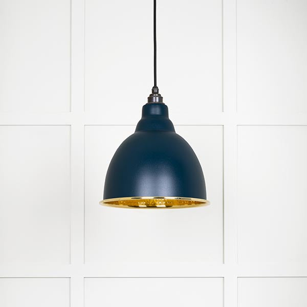 From The Anvil - Brindley Pendant in Dusk - Hammered Brass - 49517DU - Choice Handles