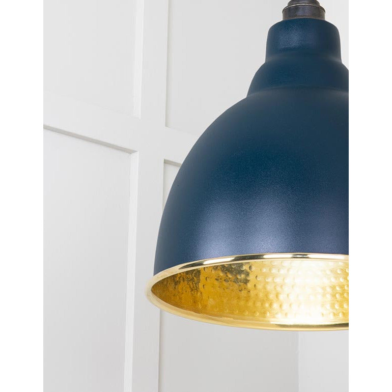 From The Anvil - Brindley Pendant in Dusk - Hammered Brass - 49517DU - Choice Handles