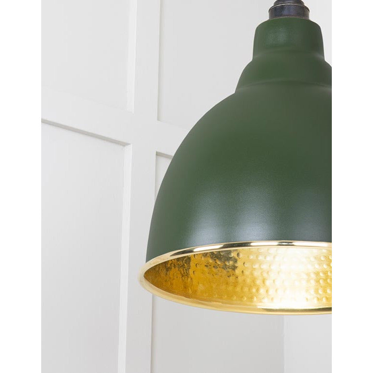 From The Anvil - Brindley Pendant in Heath - Hammered Brass - 49517H - Choice Handles