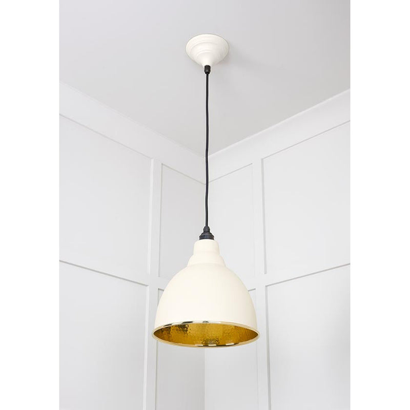 From The Anvil - Brindley Pendant in Teasel - Hammered Brass - 49517TE - Choice Handles