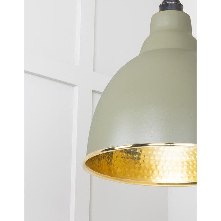 From The Anvil - Brindley Pendant in Tump - Hammered Brass - 49517TU - Choice Handles