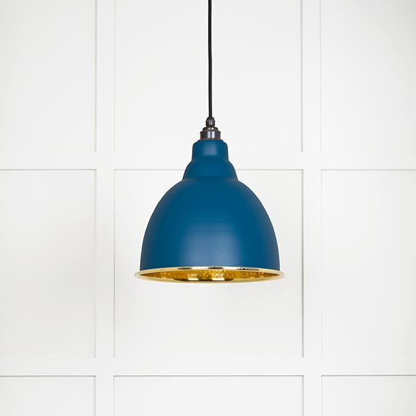 From The Anvil - Brindley Pendant in Upstream - Hammered Brass - 49517U - Choice Handles